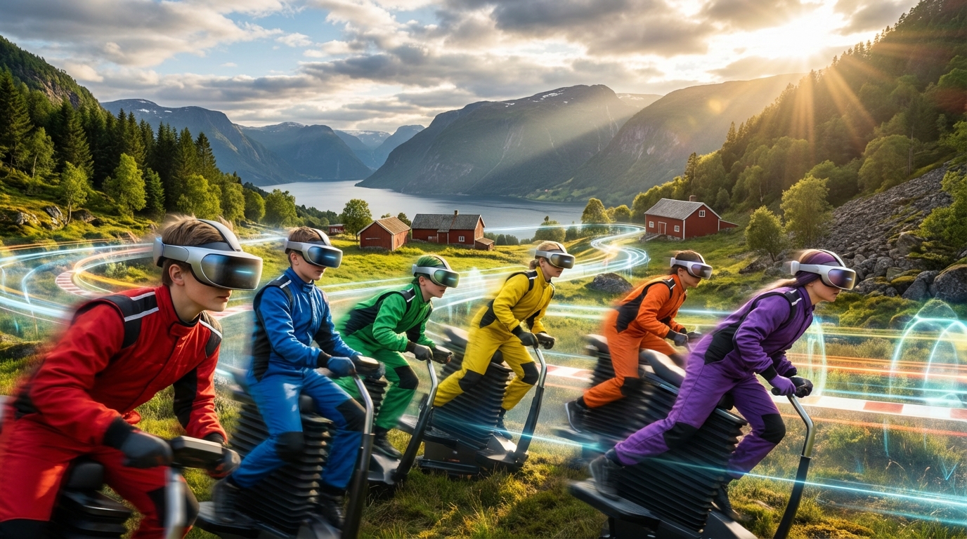 découvrez les performances remarquables de six jeunes médaillés en réalité virtuelle et course individuelle lors de la compétition à surnadal, norvège.