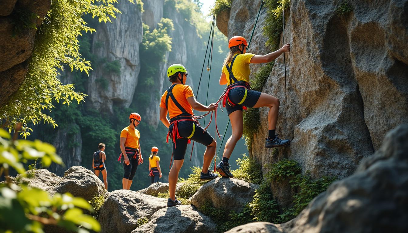 découvrez les nombreux bienfaits d’un stage d'escalade, adapté à tous les niveaux, pour améliorer votre forme, votre confiance et votre esprit d’équipe.
