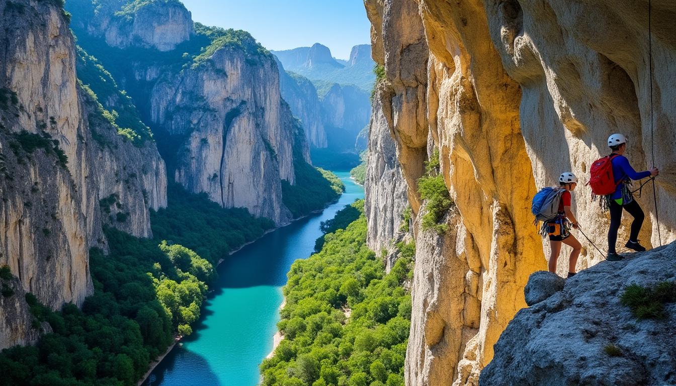 explorez les meilleurs spots d'escalade dans le verdon, une destination incontournable pour les amateurs de sensations fortes et de paysages spectaculaires.