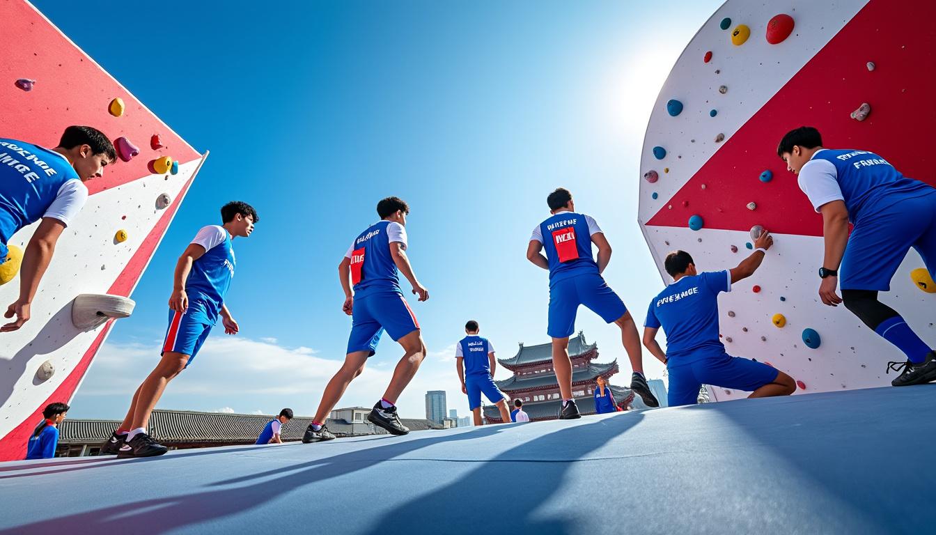 les équipes françaises de vitesse et difficulté entament leur saison 2026 en chine, prêtes à relever de nouveaux défis et à briller sur la scène internationale.