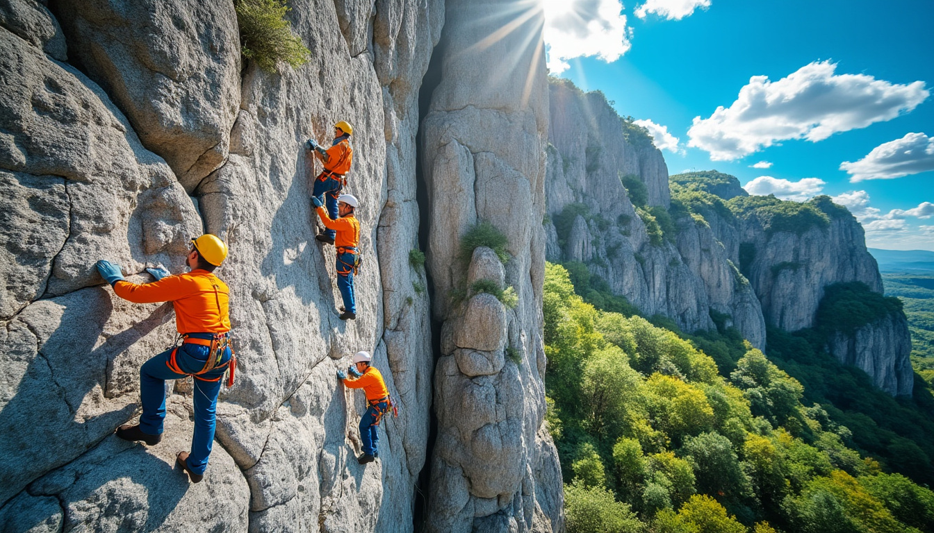 opération de nettoyage et restauration d'une falaise d'escalade à arette, béarn, pour garantir sécurité et préservation de ce site naturel emblématique.